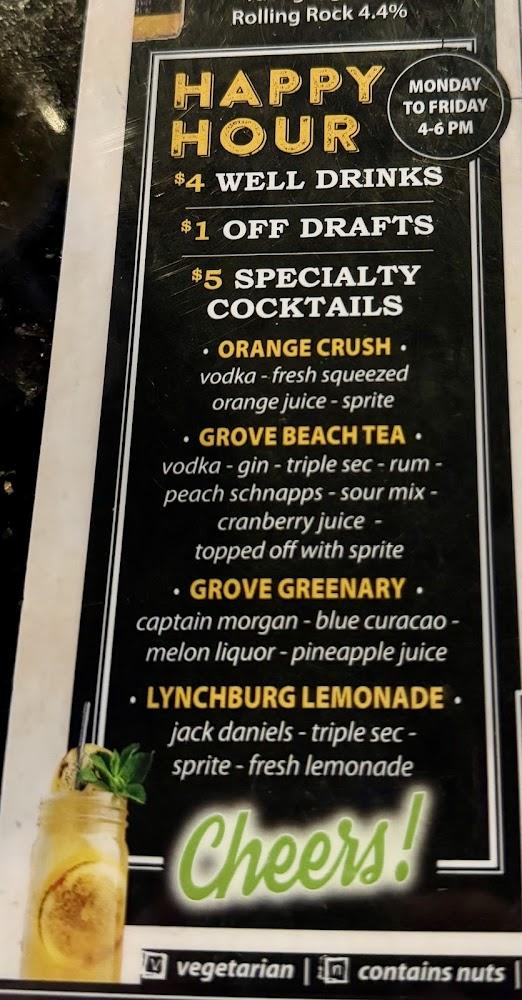 Grove Street Pub & Grill "Your Neighborhood Place" Menu image 3