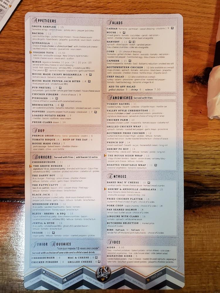 Grove Street Pub & Grill "Your Neighborhood Place" Menu image 4
